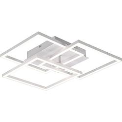 Foto van Led plafondlamp - trion mibal - 28w - aanpasbare kleur - afstandsbediening - dimbaar - rechthoek - mat wit - aluminium