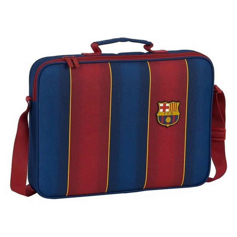 Foto van Schooltas f.c. barcelona kastanjebruin marineblauw (38 x 28 x 6 cm)