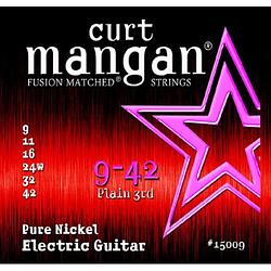 Foto van Curt mangan pure nickel 9-42 snarenset voor elektrische gitaar