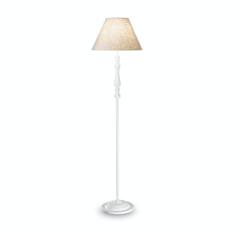 Foto van Ideal lux - provence - vloerlamp - metaal - e27 - wit