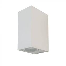 Foto van V-tac vt-7652sq wandlamp buiten up/down - gu10 - wit - ip44