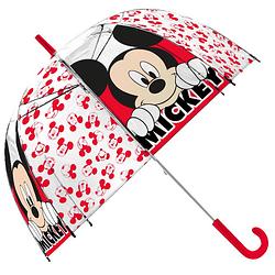 Foto van Disney kinderparaplu mickey mouse junior 70 cm pvc wit/rood