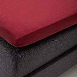 Foto van Fresh & co topper hoeslaken - katoen 90 x 200 cm, kleur: rood