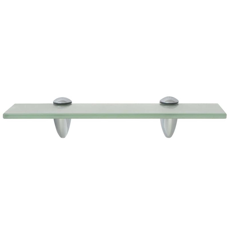 Foto van The living store zwevende plank - glazen schap 30x10 cm - matglas - draagvermogen 10 kg