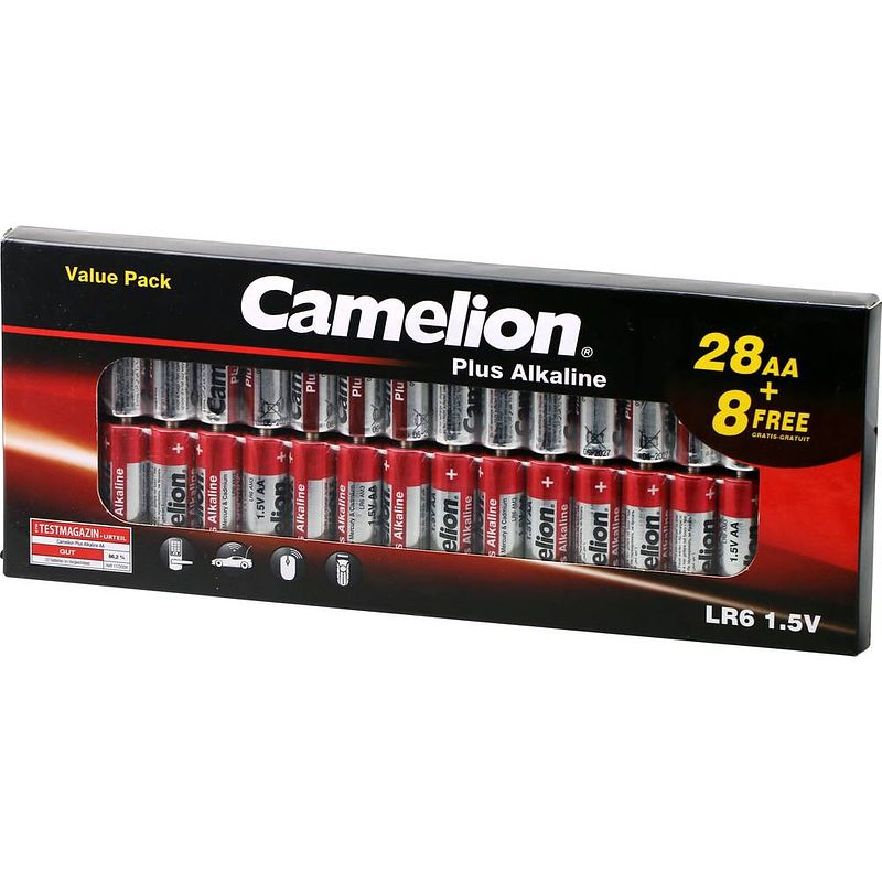 Foto van Camelion plus lr06 aa batterij (penlite) alkaline 1.5 v 36 stuk(s)