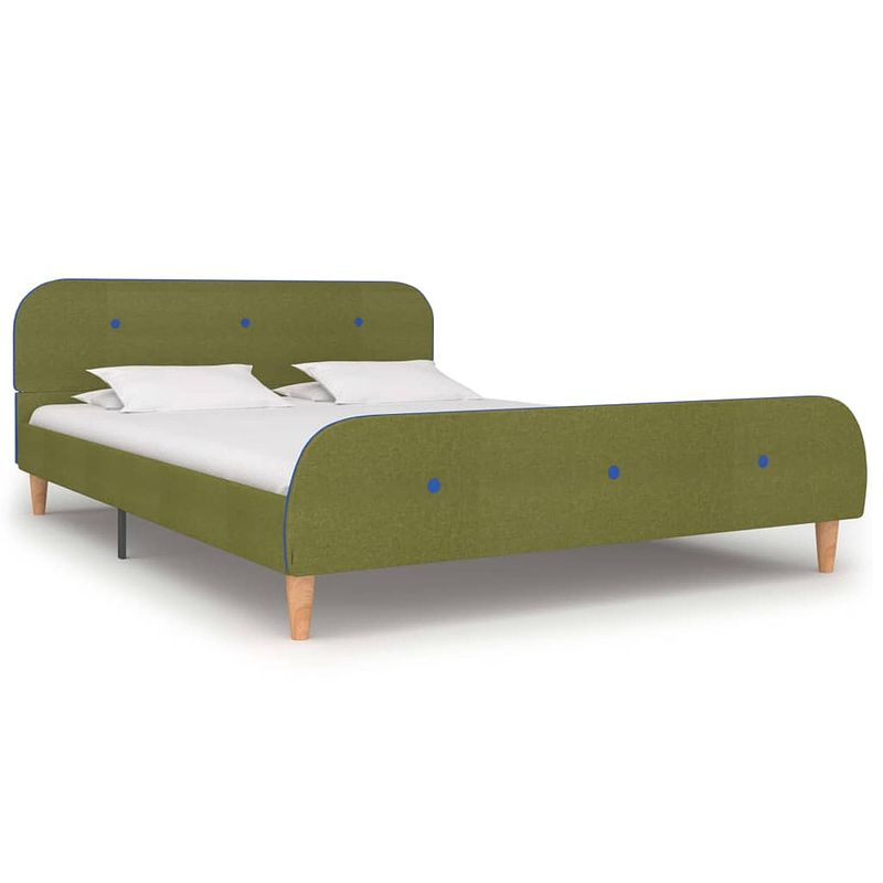 Foto van Vidaxl bedframe stof groen 140x200 cm