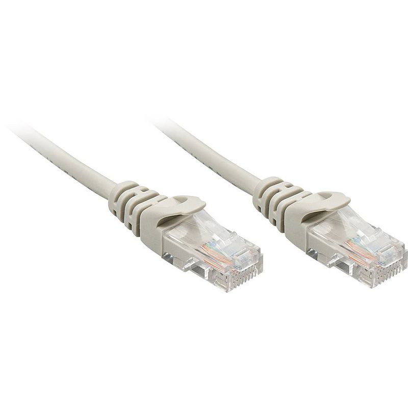 Foto van Lindy 48368 rj45 netwerkkabel, patchkabel cat 5e u/utp 15.00 m grijs 1 stuk(s)