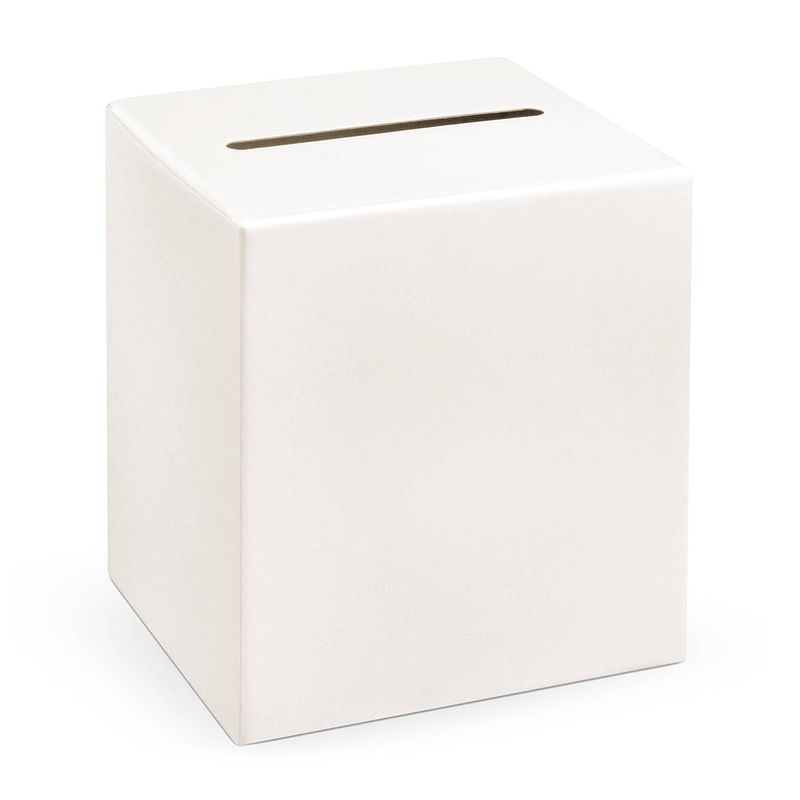 Foto van Partydeco enveloppendoos cream - bruiloft - creme/wit - karton - 24 x 24 cm - feestdecoratievoorwerp