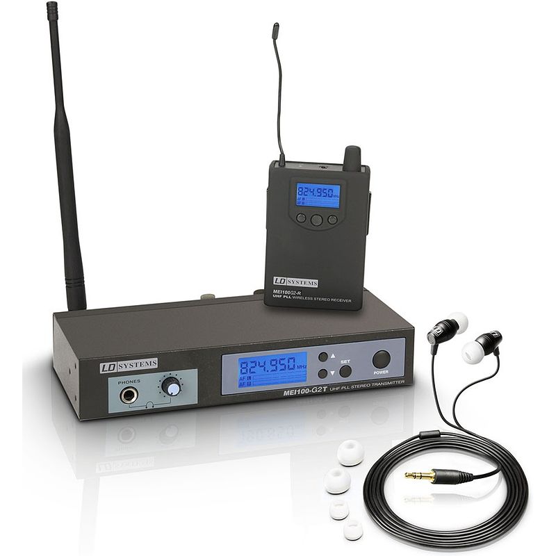 Foto van Ld systems mei 100 g2 b 6 draadloos in-ear monitor systeem (655 - 679 mhz)
