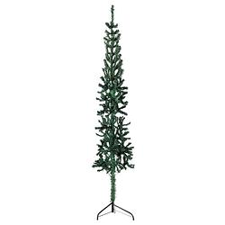 Foto van Vidaxl kunstkerstboom half met standaard smal 210 cm groen