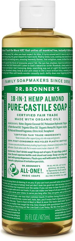 Foto van Dr. bronner magical soap amandel 473ml