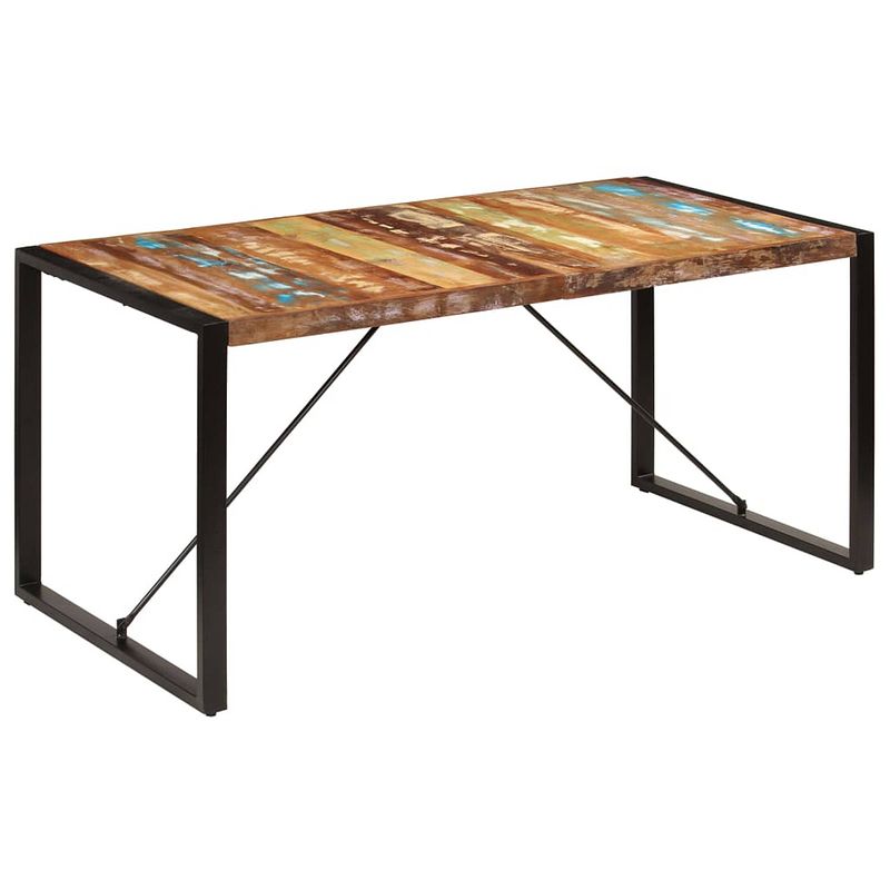 Foto van Vidaxl eettafel 160x80x75 cm massief gerecycled hout