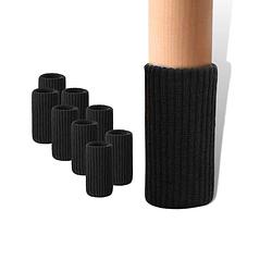 Foto van Flooq - stoelpoot doppen - stoelpoot beschermers - stoelpoot sokken - 20-55mm - 32 stuks - zwart