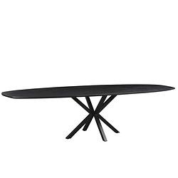 Foto van Giga meubel eettafel ovaal - zwart - 300cm - eettafel lissabon