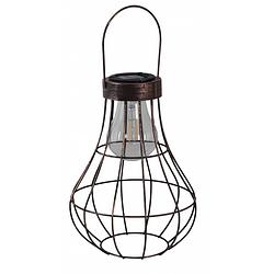 Foto van Luxform hanglamp manchester solar 19,8 x 27 cm staal koper