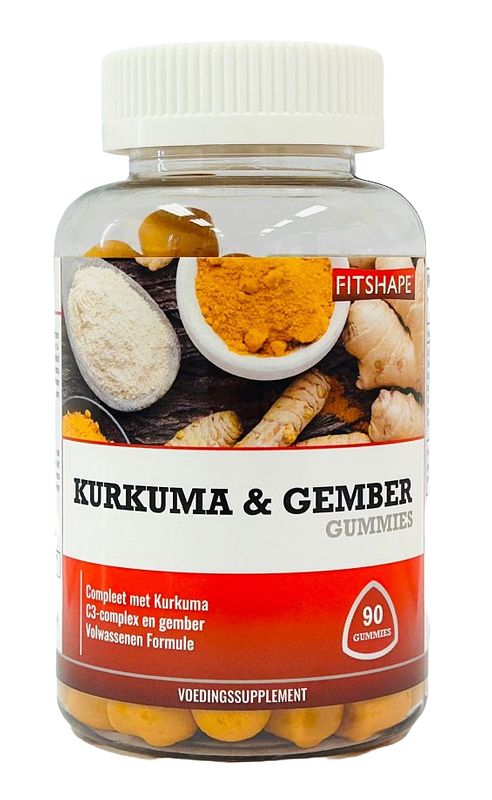 Foto van Fitshape kurkuma & gember gummies