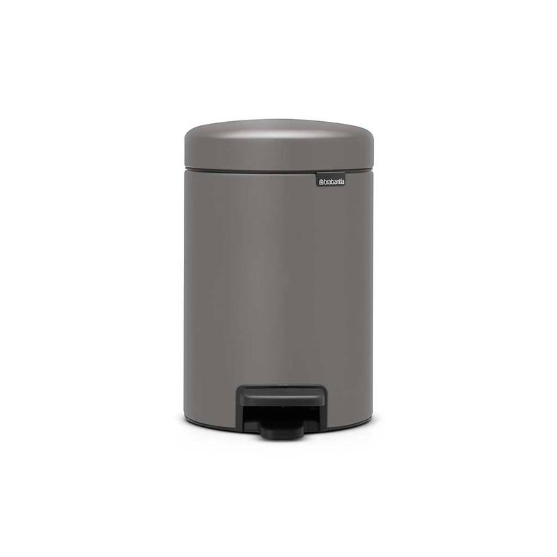 Foto van Brabantia newicon pedaalemmer 3 liter met kunststof binnenemmer - mineral concrete grey