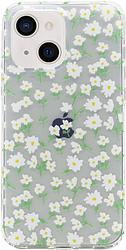 Foto van Bluebuilt white blossom soft case apple iphone 13 mini back cover transparant