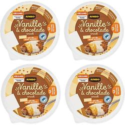 Foto van Jumbo vanille & chocolade smaak mousse 4 x 80g