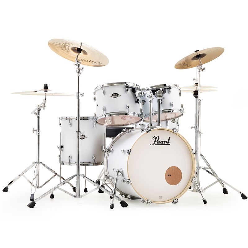 Foto van Pearl exx725br/c735 export matte white 5-delig drumstel