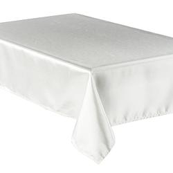 Foto van 2x stuks tafelkleden/tafellakens wit van polyester formaat 140 x 240 cm - tafellakens
