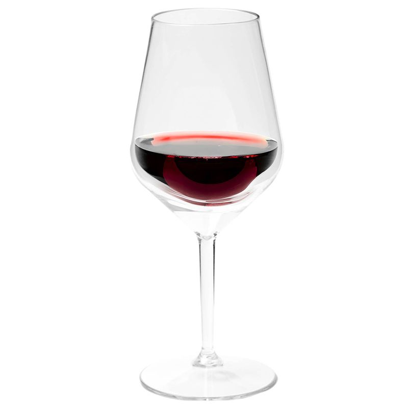 Foto van Depa wijnglazen - 4x - transparant - onbreekbaar kunststof - 470 ml - wijnglazen