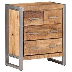 Foto van Vidaxl dressoir 60x35x70 cm ruw mangohout