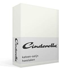 Foto van Cinderella katoen-satijn hoeslaken - 100% katoen-satijn - 2-persoons (140x210 cm) - ivory