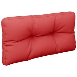 Foto van The living store palletbank rugkussen - 80x40x10 cm - rood polyester