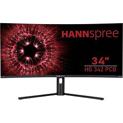 Foto van Hannspree hg342pcb curved uwqhd led-monitor 86.4 cm (34 inch) energielabel g (a - g) 3440 x 1440 pixel uwqhd 5 ms hdmi, displayport va led