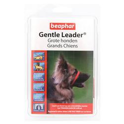 Foto van Beaphar hoofdhalsband gentle leader 54 cm nylon rood