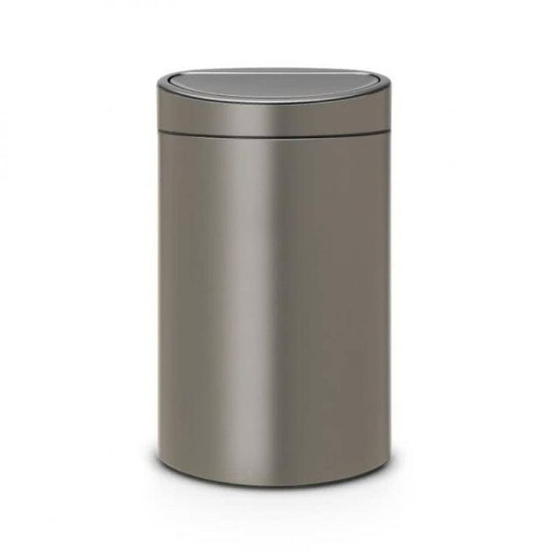 Foto van Brabantia touch bin afvalemmer 10 + 23 liter met 2 kunststof binnenemmers - platinum