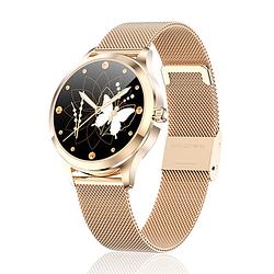 Foto van Mm brands smartwatch - dames horloge - geschikt voor ios en android - activity tracker - goud