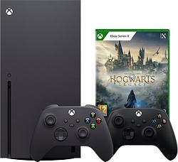 Foto van Xbox series x + hogwarts legacy + tweede controller zwart