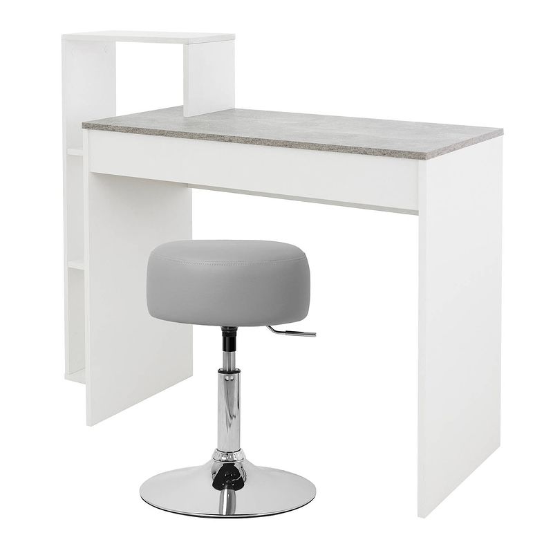 Foto van Bureau met legplank 110x72x40 cm wit hout ml design