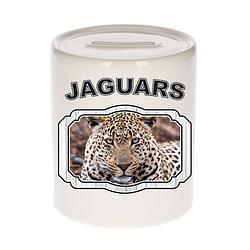 Foto van Dieren gevlekte jaguar spaarpot - jaguars/ jaguars spaarpotten kinderen 9 cm - spaarpotten