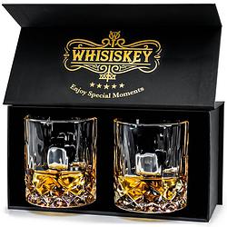 Foto van Whisiskey klassieke tumbler whiskey glazen - 2 tumbler glazen - whiskey glazen set - waterglazen - drinkglazen