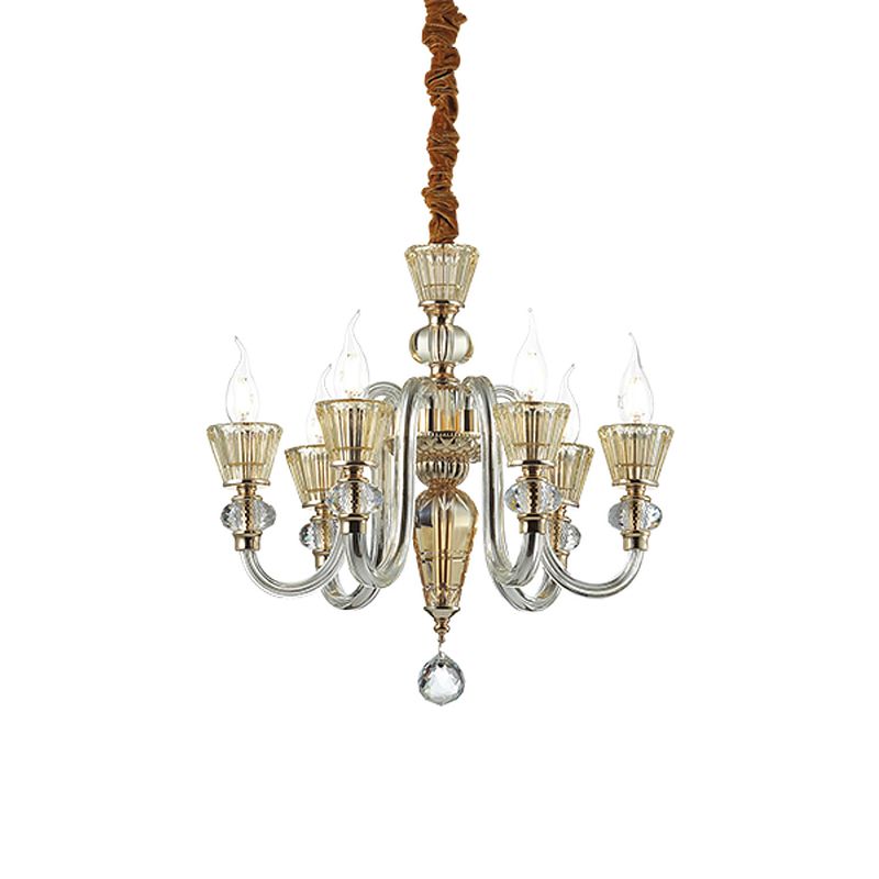 Foto van Ideal lux - strauss - hanglamp - metaal - e14 - goud