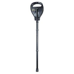 Foto van Classic canes wandelstok met zitje - observer supaseat - zwart - zithoogte 65 - 82 cm - loop hoogte 84 - 102 cm
