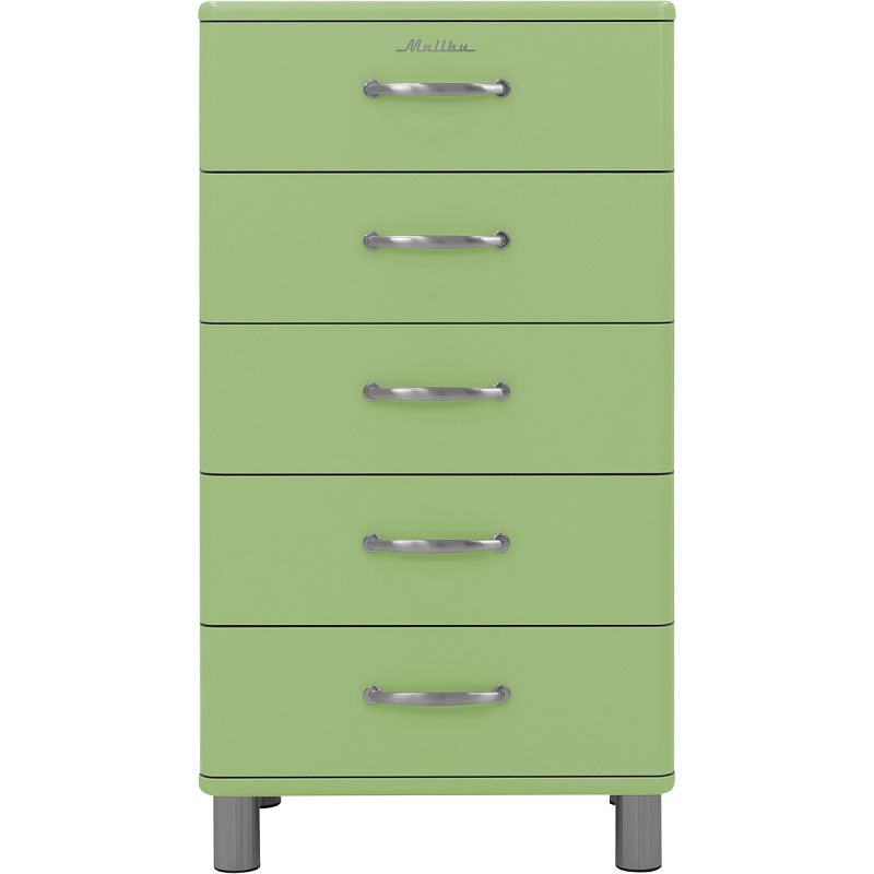 Foto van Kast malibu 5 laden smal spring green