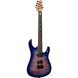 Foto van Sterling by music man jp150d john petrucci signature flame maple purple nebula met deluxe gigbag