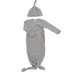 Foto van Snoozebaby pyjama smokey katoen grijs 2-delig mt 0-3 maanden