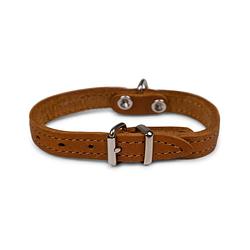 Foto van Dierenbenodigdheden vadigran halsband hond geolied leder cognac 27cmx12mm xxs