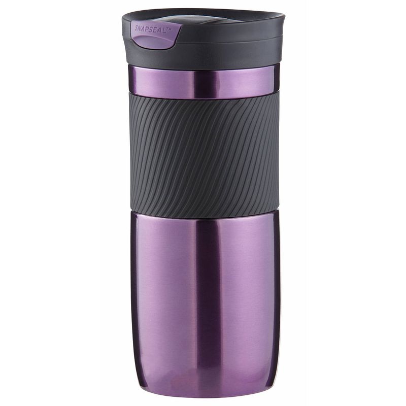 Foto van Contigo drinkfles byron 470 ml rvs violet/zwart