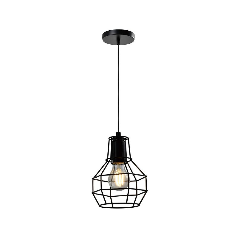 Foto van Quvio hanglamp metalen frame zwart - quv5146l-black