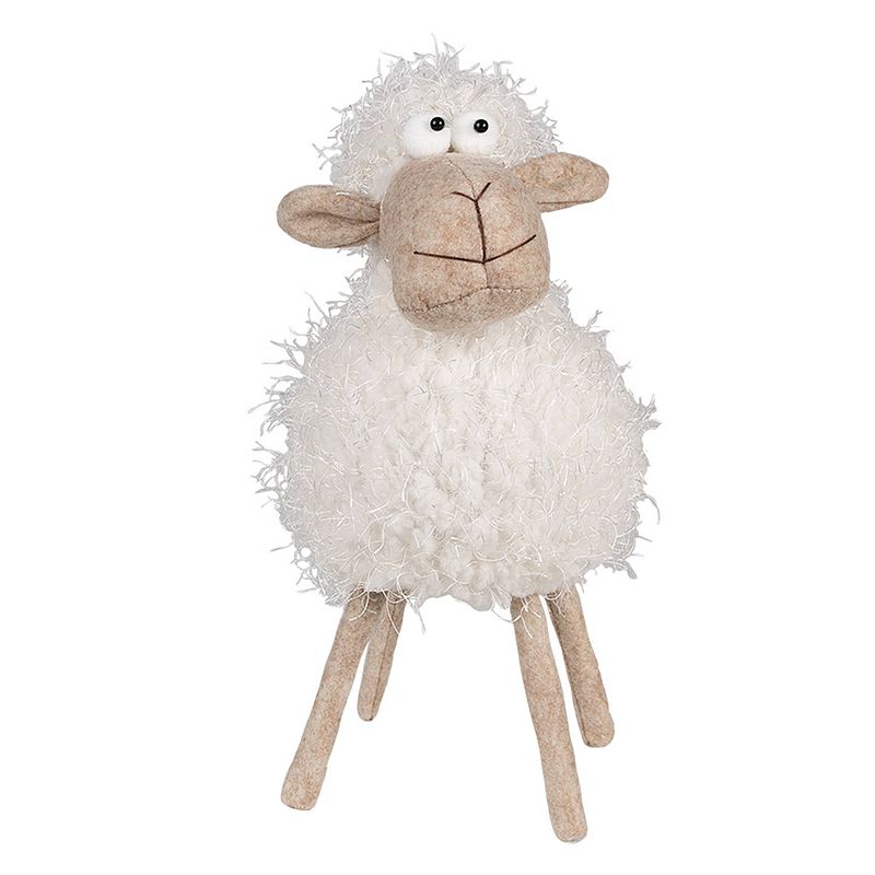 Foto van Clayre & eef beeld schaap 30 cm wit kunststof wit