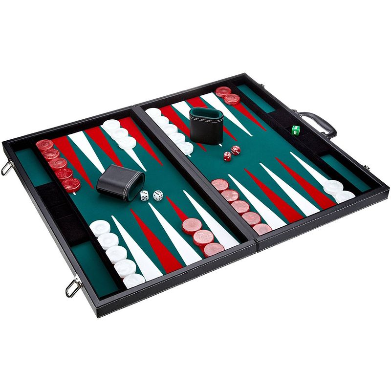 Foto van Philos backgammon groen tournament 54x32cm