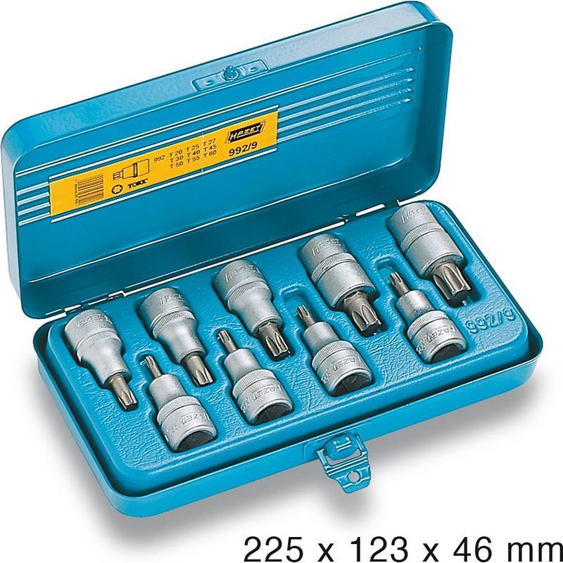 Foto van Hazet 992/9 binnen-torx dopsleutel-bitinzetset 9-delig 1/2 (12.5 mm)