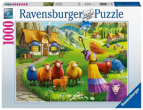 Foto van De kleurrijke wolwinkel (1000 stukjes) - puzzel;puzzel (4005556169498)