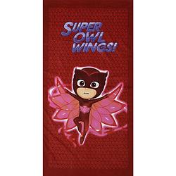 Foto van Disney badlaken super owl wings pj masks junior 140 cm rood